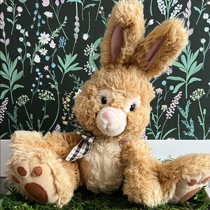 Russ Rabbit TOFFEE tan bunny rabbit Soft Plush Toy Retired 14” Tall